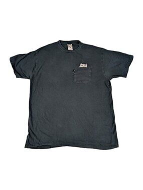 RIPNDIP T-shirt size Large men's Black Short Sleeve Cat Pocket Graphic READ